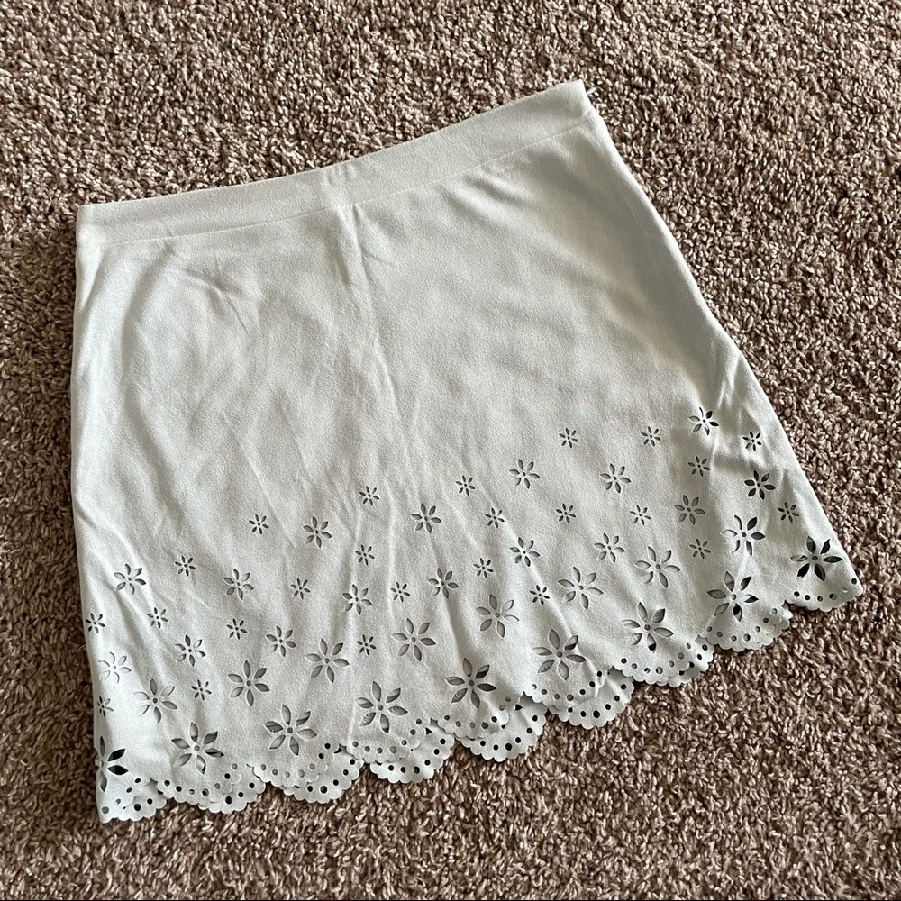 Light Dusty Blue Mini Skirt